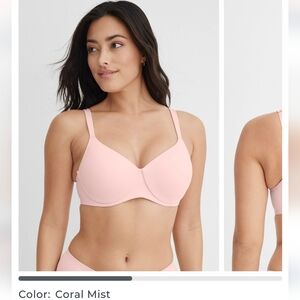 Jockey® Cushion Wire Full Coverage T-shirt Bra Coral Mist Color size 38D